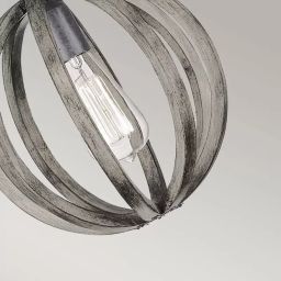 Elstead Lighting Allier lampa wisząca 1x60 W antyczne żelazo, postarzane drewno FE-ALLIER-P-WW