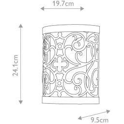 Elstead Lighting Arabesque kinkiet 1x60 W srebrna patyna FE-ARABESQUE1