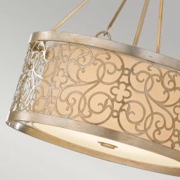 Elstead Lighting Arabesque lampa wisząca 4x60 W srebrna patyna FE-ARABESQUE4