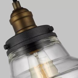 Elstead Lighting Baskin lampa wisząca 1x60 W mosiądz FE-BASKIN-P-A-BR