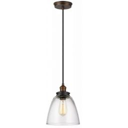 Elstead Lighting Baskin lampa wisząca 1x60 W mosiądz FE-BASKIN-P-B-BR