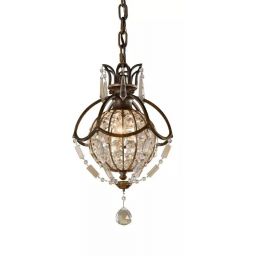 Elstead Lighting Bellini lampa wisząca 1x60 W brązowa FE-BELLINI-P
