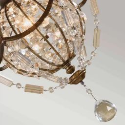 Elstead Lighting Bellini lampa wisząca 1x60 W brązowa FE-BELLINI-P