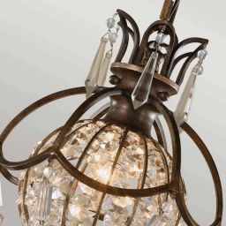 Elstead Lighting Bellini lampa wisząca 1x60 W brązowa FE-BELLINI-P