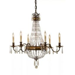 Elstead Lighting Bellini lampa wisząca 6x60 W brązowa FE-BELLINI6