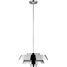 Elstead Lighting Brisbin lampa wisząca 1x60 W nikiel polerowany FE-BRISBIN-PN