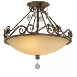 Elstead Lighting Chateau lampa podsufitowa 2x60 W brązowa FE-CHATEAU-SF