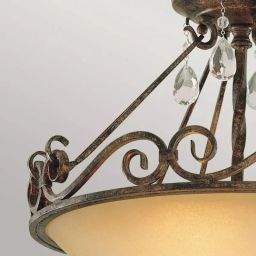 Elstead Lighting Chateau lampa podsufitowa 2x60 W brązowa FE-CHATEAU-SF