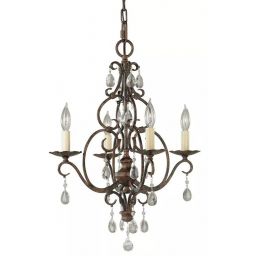 Elstead Lighting Chateau lampa podsufitowa 4x60 W brązowa FE-CHATEAU4