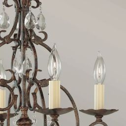 Elstead Lighting Chateau lampa podsufitowa 4x60 W brązowa FE-CHATEAU4