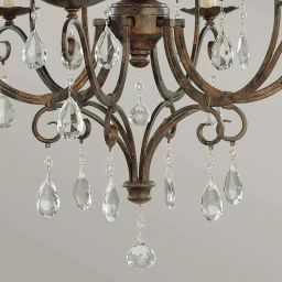 Elstead Lighting Chateau lampa wisząca 6x60 W brązowa FE-CHATEAU6
