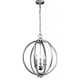 Elstead Lighting Corinne lampa wisząca 3x60 W nikiel FE-CORINNE-3P-M