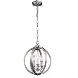 Elstead Lighting Corinne lampa wisząca 3x60 W nikiel FE-CORINNE-3P-S