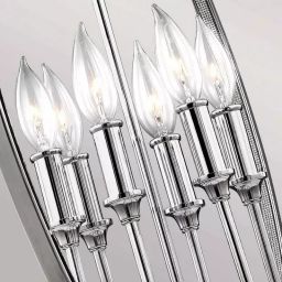 Elstead Lighting Corinne lampa wisząca 6x60 W nikiel FE-CORINNE-6P-L