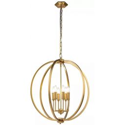 Elstead Lighting Corinne lampa wisząca 6x60 W mosiądz FE-CORINNE-6P-L-BB