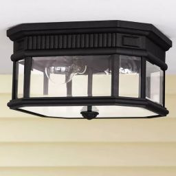 Elstead Lighting Cotswold Lane plafon zewnętrzny 2x60 W czarna FE-COTSLN-F-BK