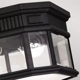 Elstead Lighting Cotswold Lane plafon zewnętrzny 2x60 W czarna FE-COTSLN-F-BK
