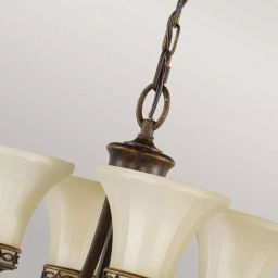 Elstead Lighting Drawing Room lampa wisząca 4x100 W brązowa-beżowa FE-DRAWING-ROOM4
