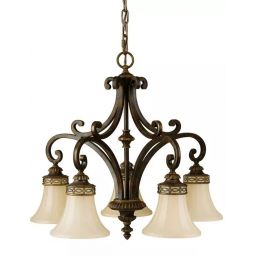 Elstead Lighting Drawing Room lampa wisząca 5x60 W orzech FE-DRAWING-ROOM5