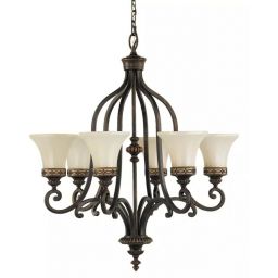 Elstead Lighting Drawing Room lampa wisząca 6x60 W orzech FE-DRAWING-ROOM6