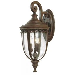 Elstead Lighting English Bridle kinkiet zewnętrzny 3x60 W brązowy FE-EB2-L-BRB