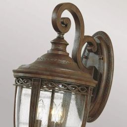 Elstead Lighting English Bridle kinkiet zewnętrzny 3x60 W brązowy FE-EB2-L-BRB