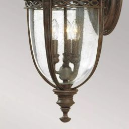 Elstead Lighting English Bridle kinkiet zewnętrzny 3x60 W brązowy FE-EB2-L-BRB
