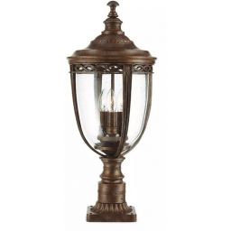 Elstead Lighting English Bridle lampa stojąca zewnętrzna 3x60 W brązowa FE-EB3-L-BRB