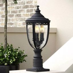 Elstead Lighting English Bridle lampa stojąca zewnętrzna 3x60 W czarna FE-EB3-M-BLK