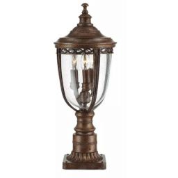 Elstead Lighting English Bridle lampa stojąca zewnętrzna 3x60 W brązowa FE-EB3-M-BRB