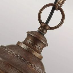 Elstead Lighting English Bridle lampa wisząca zewnętrzna 3x60 W brązowa FE-EB8-L-BRB