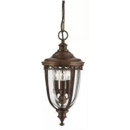 Elstead Lighting English Bridle lampa wisząca zewnętrzna 3x60 W brązowa FE-EB8-M-BRB