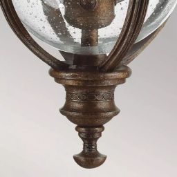Elstead Lighting English Bridle lampa wisząca zewnętrzna 3x60 W brązowa FE-EB8-M-BRB