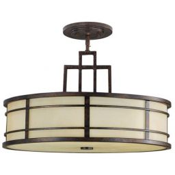 Elstead Lighting Fusion lampa wisząca 1x60 W grecki brąz FE-FUSION-P-L