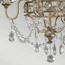 Elstead Lighting Gianna lampa wisząca 4x60 W srebrna FE-GIANNA4