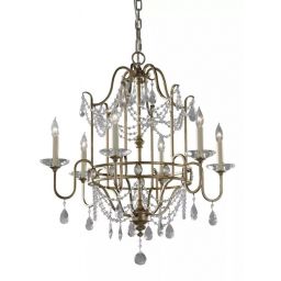 Elstead Lighting Gianna lampa wisząca 6x60 W srebrna FE-GIANNA6