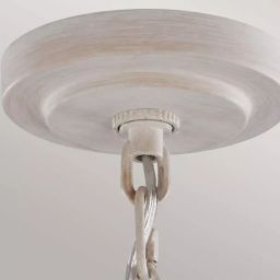 Elstead Lighting Hartsville lampa wisząca 3x40 W biała/drewno FE-HARTSVILLE3