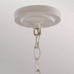 Elstead Lighting Hartsville lampa wisząca 5x40 W biała/drewno FE-HARTSVILLE5