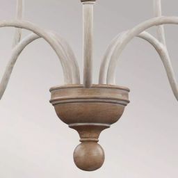 Elstead Lighting Hartsville lampa wisząca 5x40 W biała/drewno FE-HARTSVILLE5