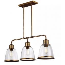 Elstead Lighting Hobson lampa podsufitowa 3x40 W mosiądz FE-HOBSON-3P-AB