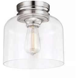 Elstead Lighting Hounslow lampa podsufitowa 1x60 W nikiel FE-HOUNSLOW-F-PN