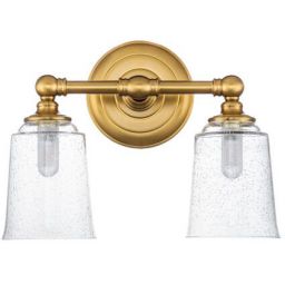 Elstead Lighting Huguenot Lake kinkiet 2x3 W mosiądz oksydowany FE-HUGOLAKE2BATH-BB