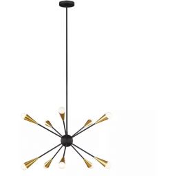 Elstead Lighting Jax lampa podsufitowa 10x3 W czarna FE-JAX10-MB