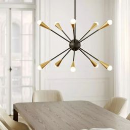 Elstead Lighting Jax lampa podsufitowa 10x3 W czarna FE-JAX10-MB