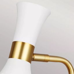 Elstead Lighting Joan lampa biurkowa 1x60 W biały mat/mosiądz FE-JOAN-TL-MW