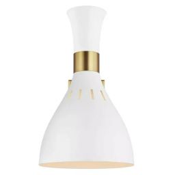 Elstead Lighting Joan kinkiet 1x60 W biały mat/oksydowany mosiądz FE-JOAN1-MW