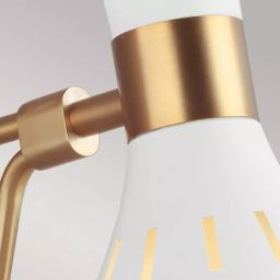 Elstead Lighting Joan kinkiet 1x60 W biały mat/oksydowany mosiądz FE-JOAN1-MW