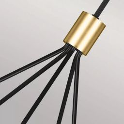 Elstead Lighting Joan lampa wisząca 5x60 W czarna/oksydowany mosiądz FE-JOAN5-MB
