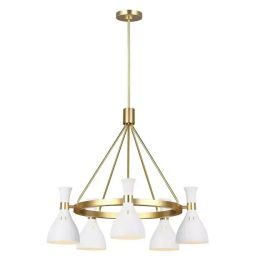 Elstead Lighting Joan lampa wisząca 5x60 W biały mat/oksydowany mosiądz FE-JOAN5-MW