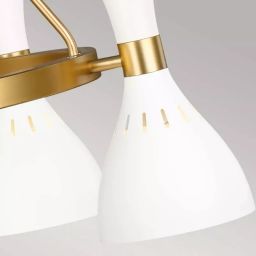 Elstead Lighting Joan lampa wisząca 5x60 W biały mat/oksydowany mosiądz FE-JOAN5-MW